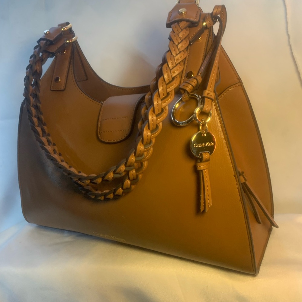 braided straps | golden tan Michael Kors purse